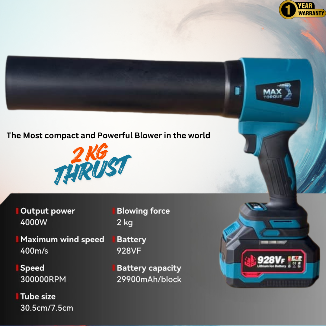 Turbo Blower 2KG Thrust with Battery and Charger (Makita Compatible)